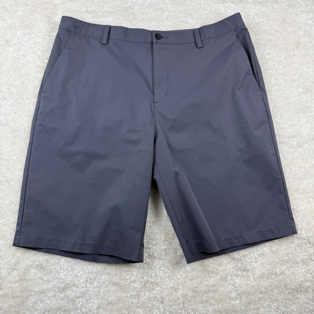 Adidas ClimaLite‎ Golf Shorts Mens 36 Gray Polyester Performance Flat Front